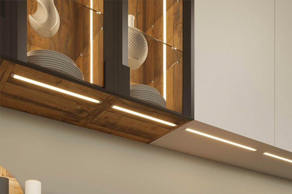 iluminación en muebles de cocina